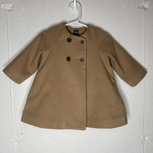 Baby GAP Double Breasted Tan Pea Coat Size 12-18 Months Classic Winter Formal